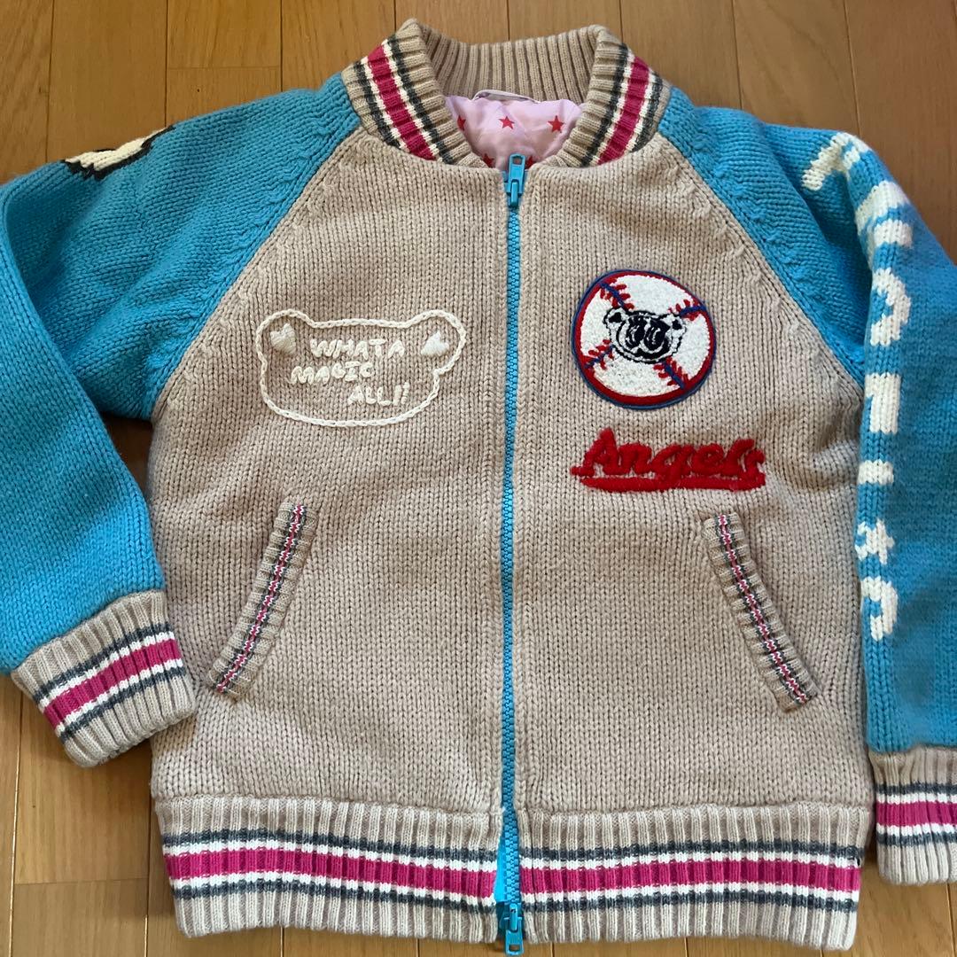 希少【美品】人気 エンジェルブルー ニットアウター 平成レトロ