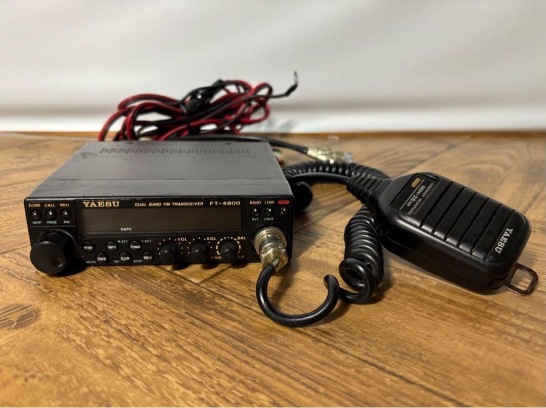 YAESU 通電OK YAESU FMトランシーバー マイク付き FT-4800
