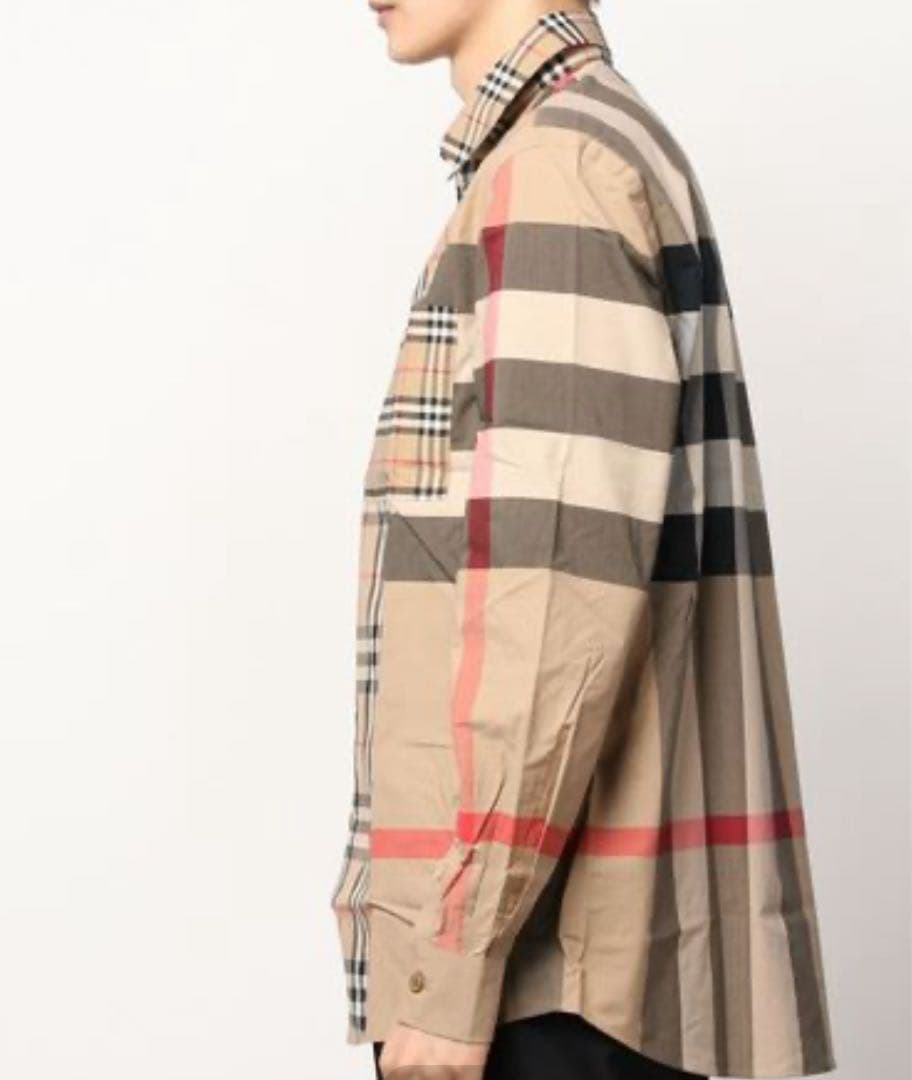 現行 バーバリーロンドン 英国製 メガチェック ノバチェック 切替え