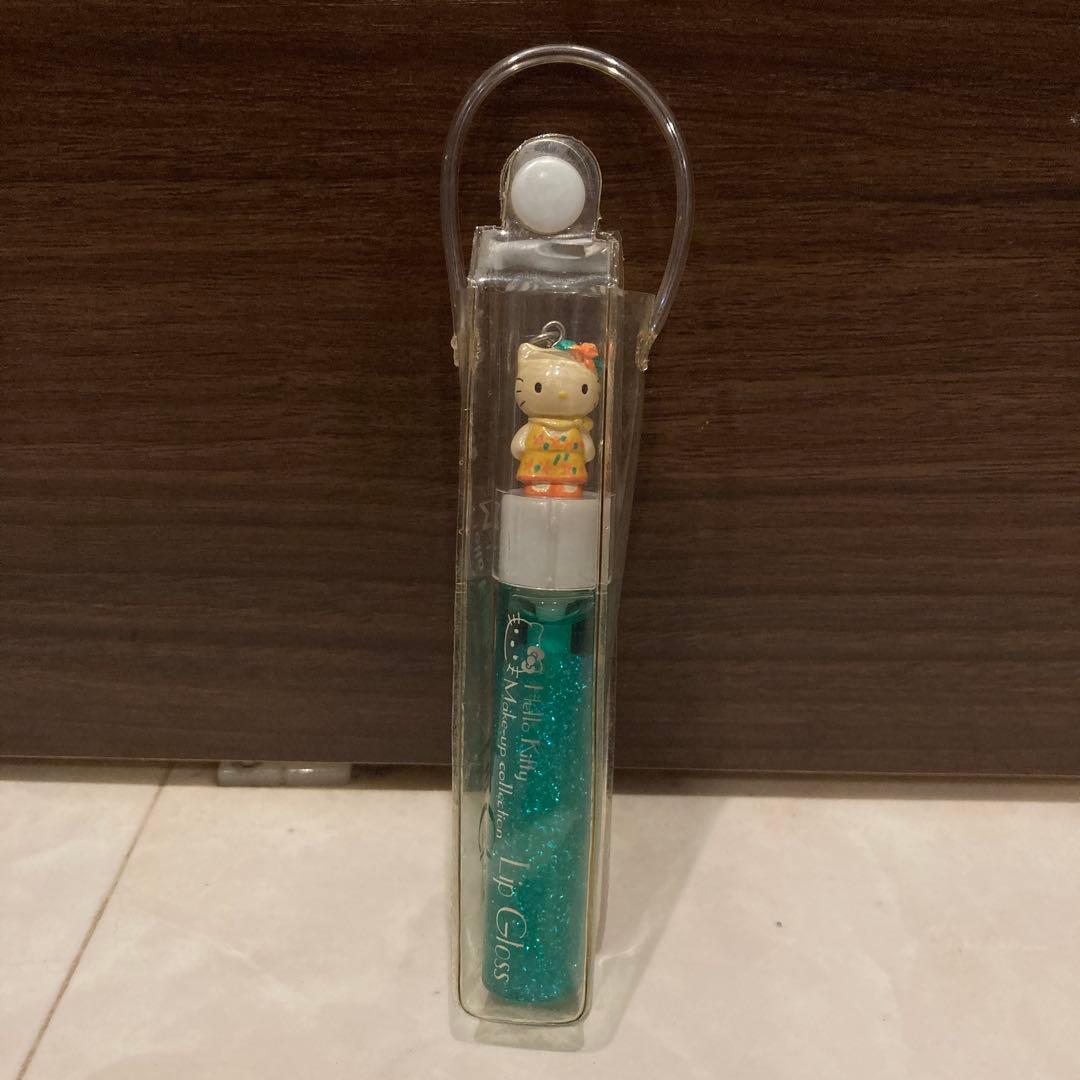 レトロ《2002年 ハローキティ リップグロス》当時物 コスメ☆グリーン