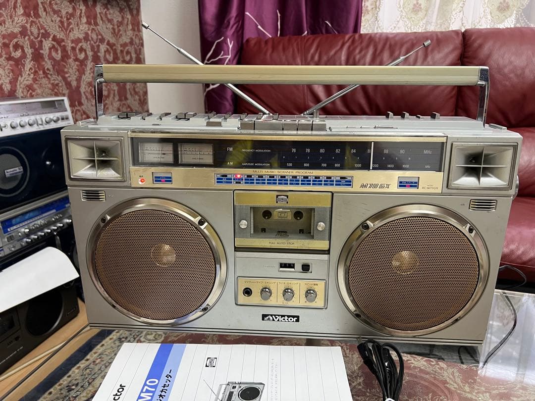 希少ビクター Victor ラジカセ RC-M70GX ゴールド中古動作品整備品