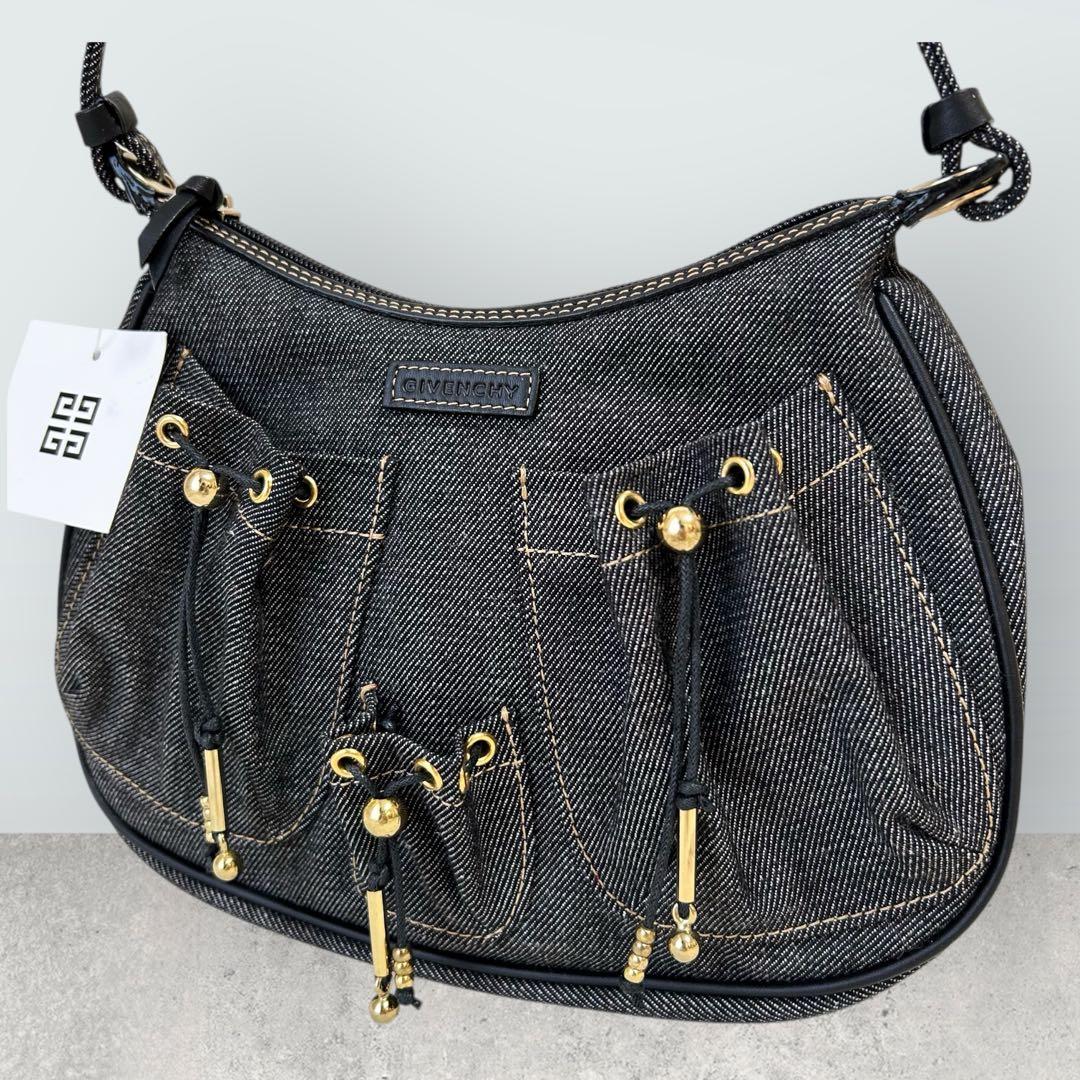 ジバンシー★未使用タグ付★アクセサリーポーチ★ハンドバッグ★デニム地★インディゴ GIVENCHY（ジバンシィ） ボンド ショッパー デニム トートバッグ