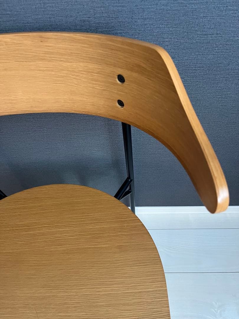 KANADEMONO ✨カナデモノ✨曲線プライウッドチェア美品/木材/アイアン