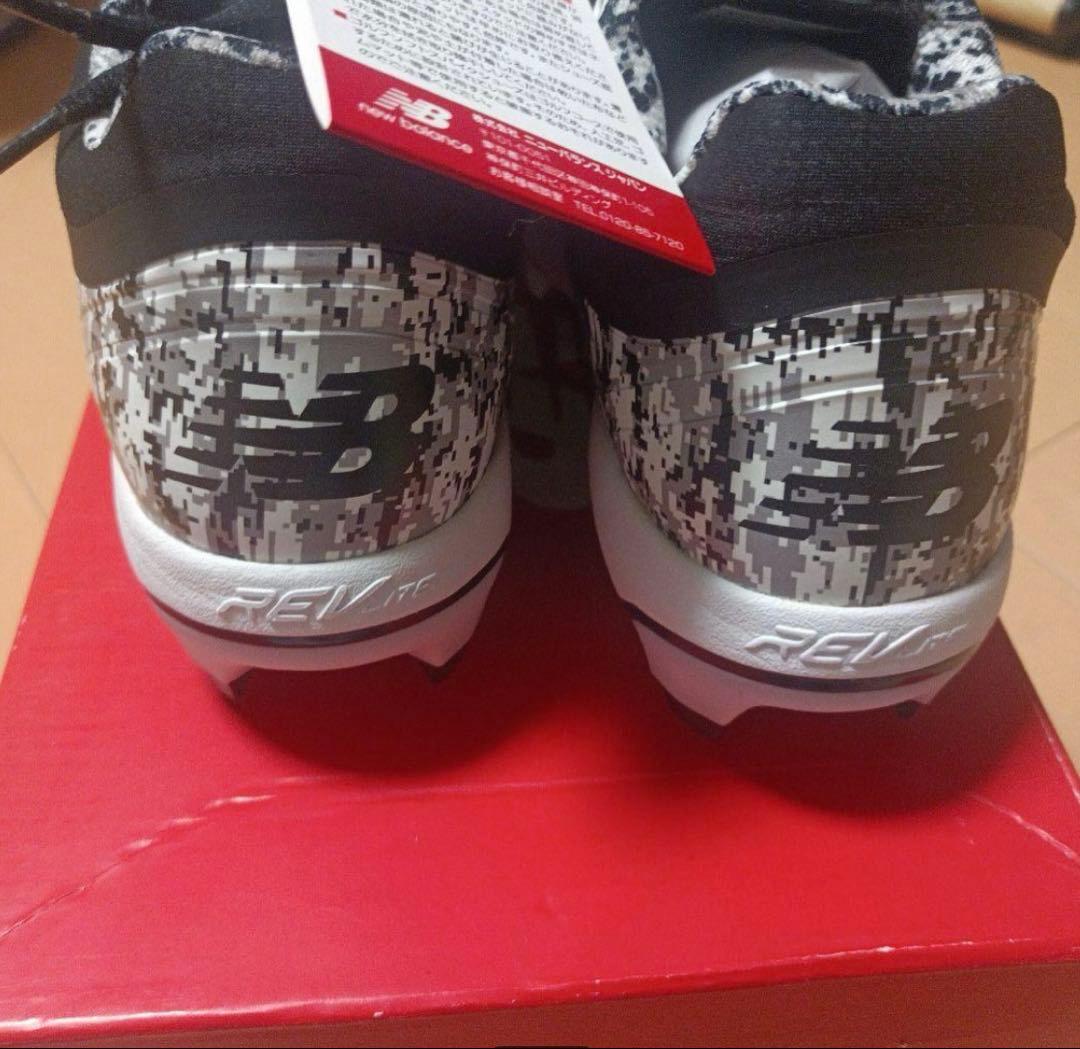 【新品未使用】　New Balance 野球スパイク 黒　迷彩　26.0cm