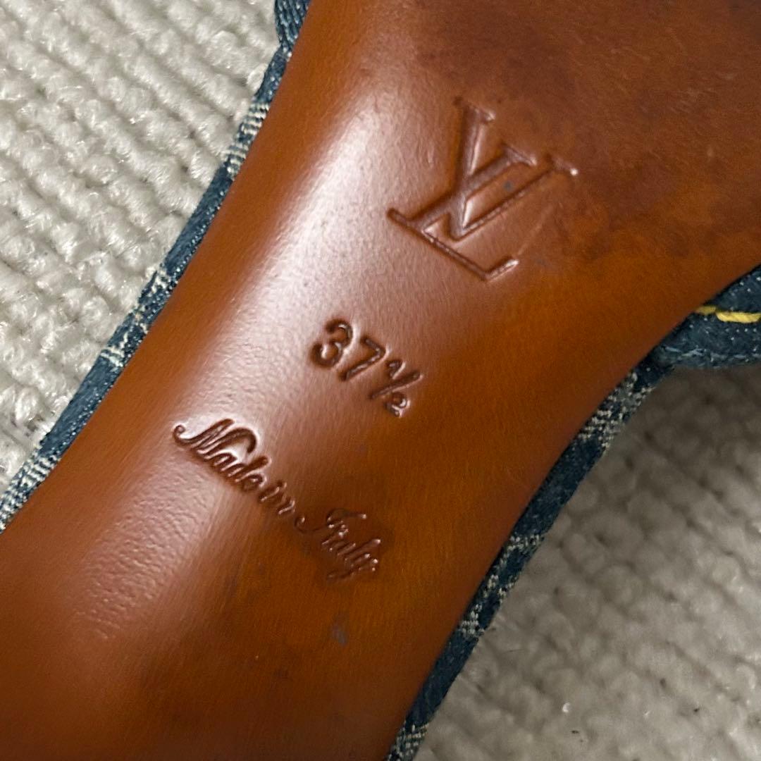 ルイヴィトン ミュール サンダル デニム モノグラム 24.5cm