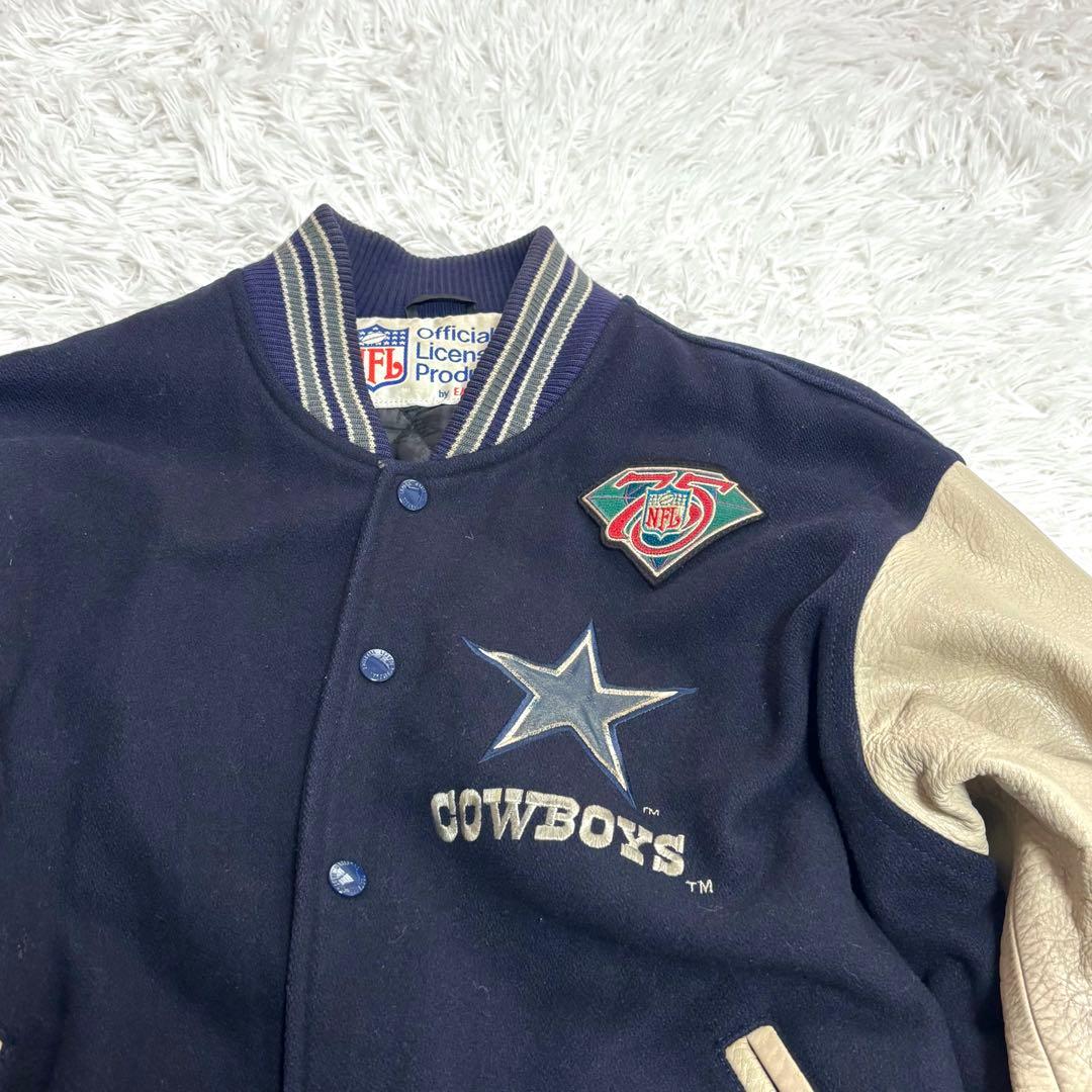 ✨希少✨NFL ダラスカウボーイズ L 紺 スタジャン スーパーボウル記念
