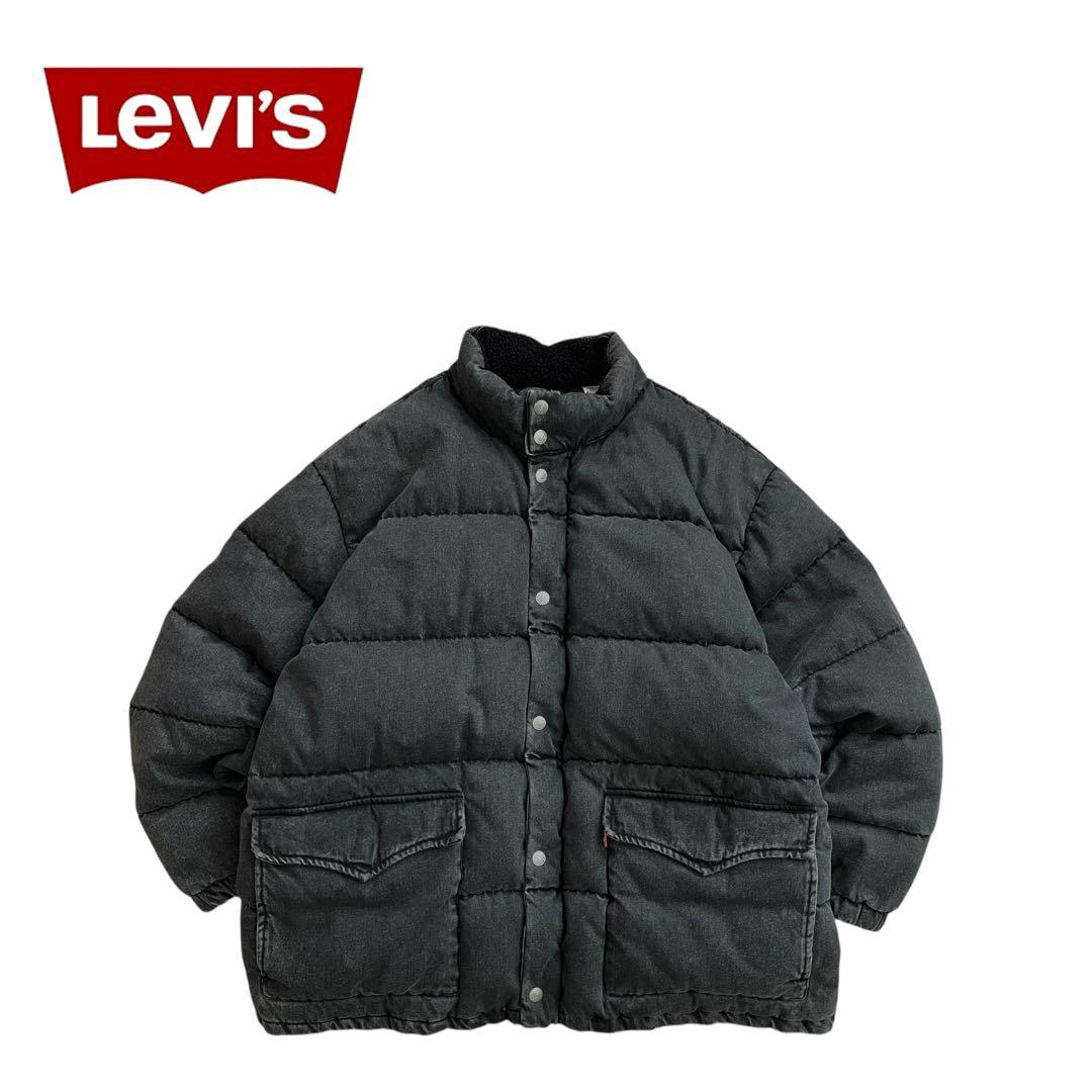 美品】Levi'sリーバイス デニム ダウンジャケット オーバーサイズ BLK