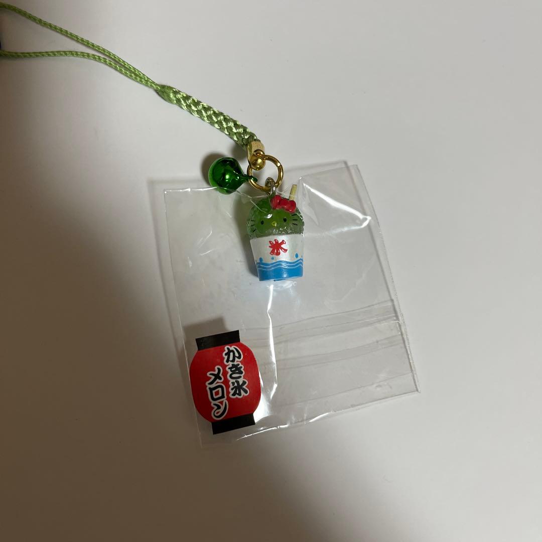 224【激レア】夏季限定 夜店バージョン かき氷 ハローキティ根付け