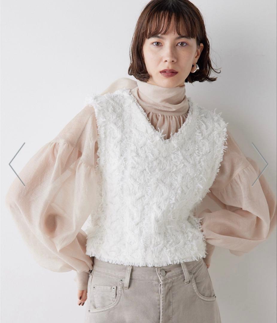 美品】Whim Gazette オーガンザボウブラウス ベビーピンク - メルカリ