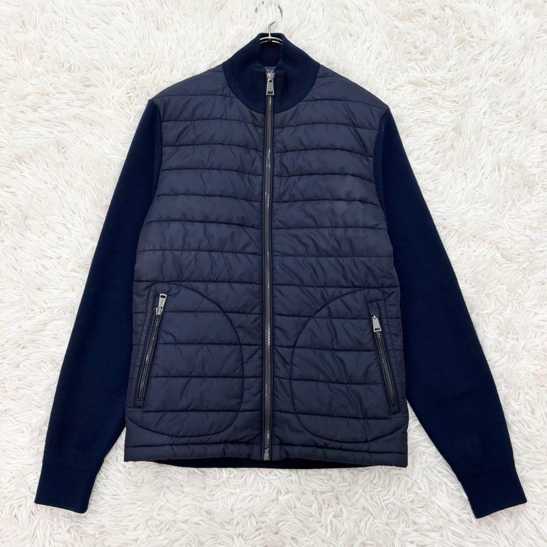 ポロラルフローレン ダウンジャケット 切り替え ドライバーズニット