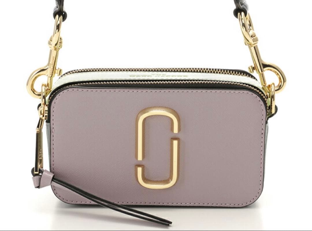 Marc Jacobs 薄紫 ショルダーバッグ Marc Jacobs Womens The Solid Snapshot, Lilac, One Size: Handbags