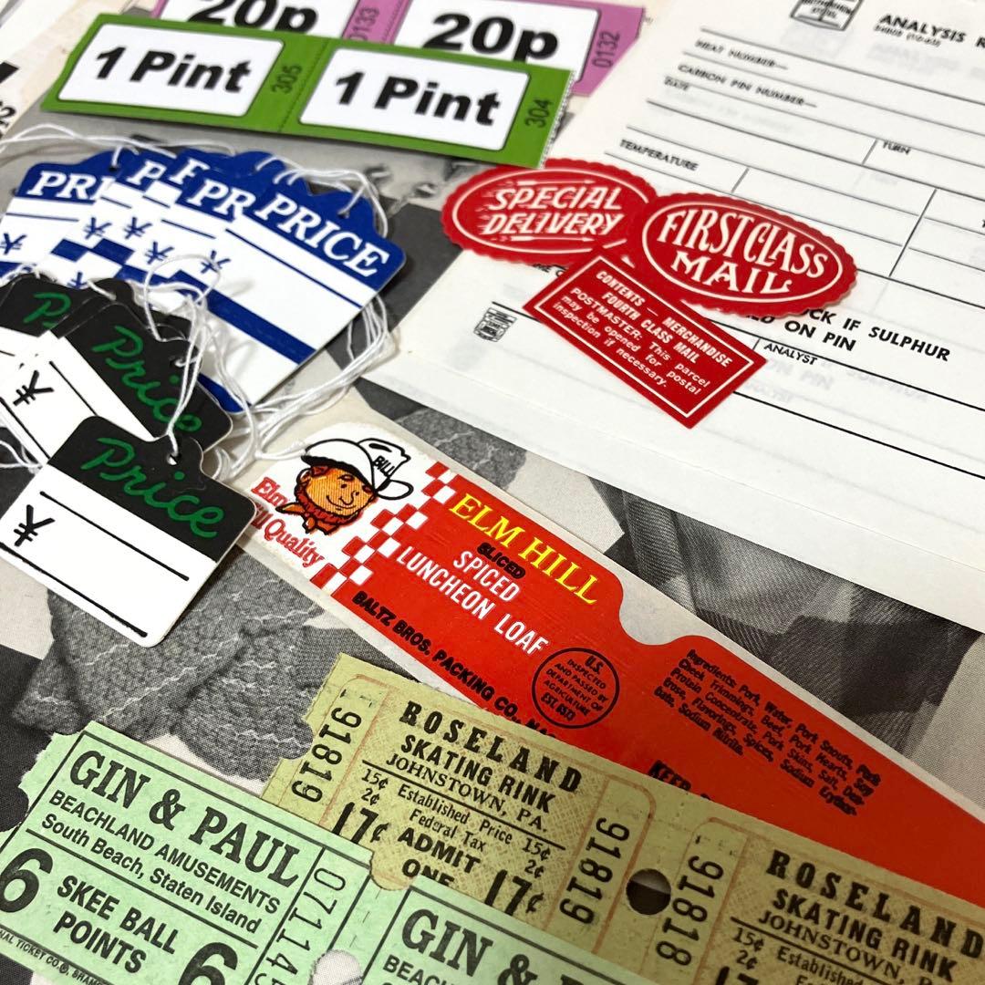 ヴィンテージ 紙モノ ラベル ジャンクジャーナル 素材 おすそ分け 昭和