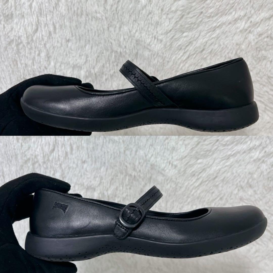 未使用級 CAMPER スパイラルコメット メリージェーン 37 ブラック