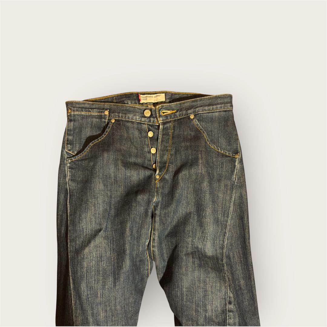 初期 Levi's エンジニアード ルーズ 立体裁断 シンチバック 香港製