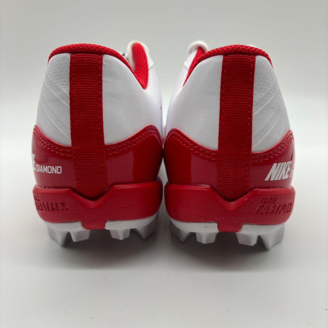NIKE 野球 スパイク ポイント ホワイト レッド 赤 26.5㎝ 軽量 ロー