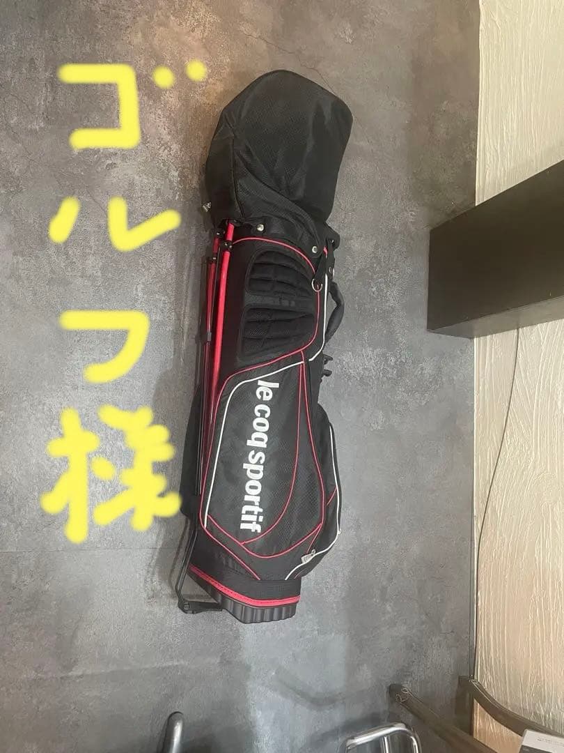le coq sportif キャディバッグ 黒/赤 le coq sportif GOLF（ルコックスポルティフ ゴルフ） ルコック
