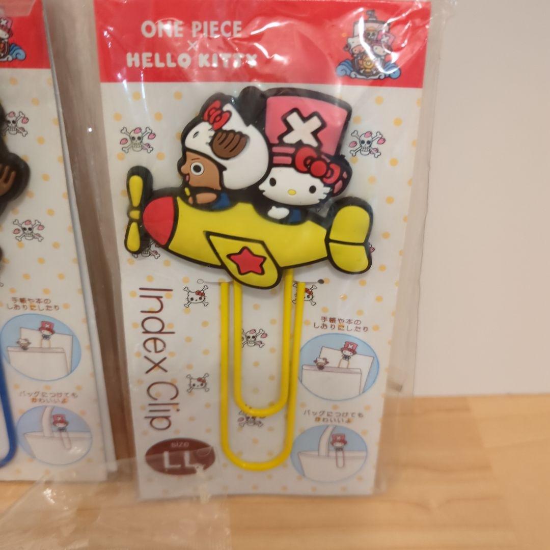 《希少》ONEPIECE ワンピース ハローキティ クリップ コラボ　5セット