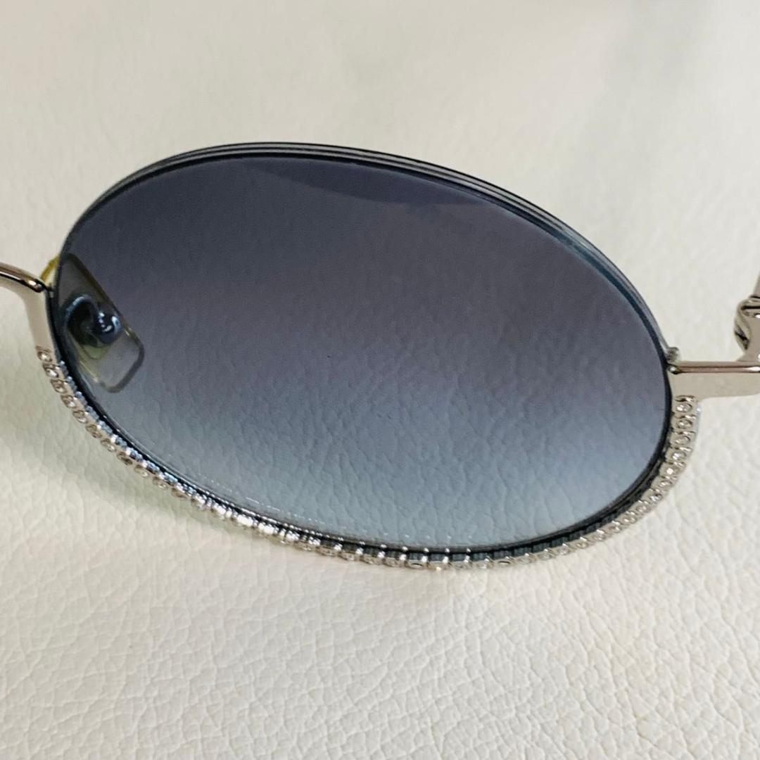 ミュウミュウ サングラス SMU69U べっ甲 柄 ラウンド ラインストーン