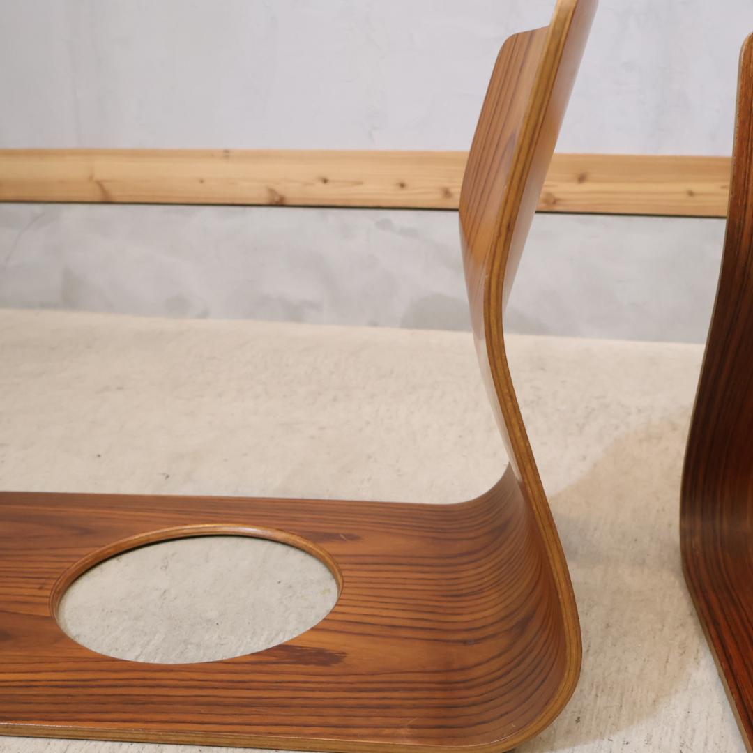 TENDO 天童木工 ローズウッド 曲げ木 座イス 2脚セット 藤森健次