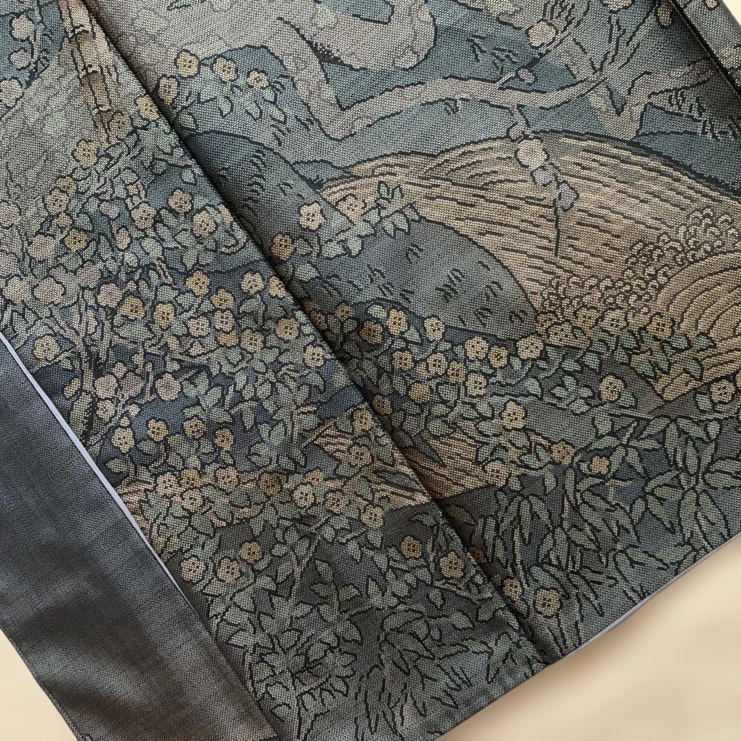 ちえ様 未使用☆泥染奄美大島紬☆きじ梅柄 - メルカリ