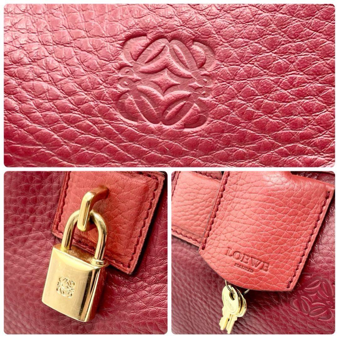 極美品✨ロエベ フスタ アナグラム 2way ハンドバッグ レザー 南京錠