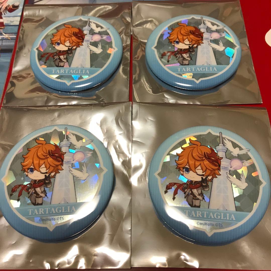 希少 原神✖️スカイツリーコラボ タルタリヤ缶バッチ✖️4