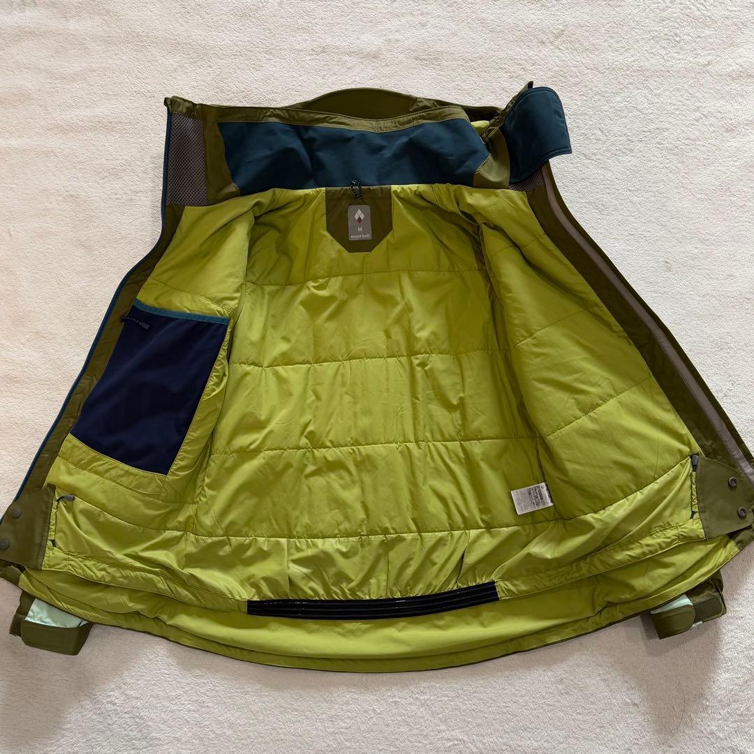 モンベル シャルモパーカ グリーン系 スタッフバッグ スノボー スキー