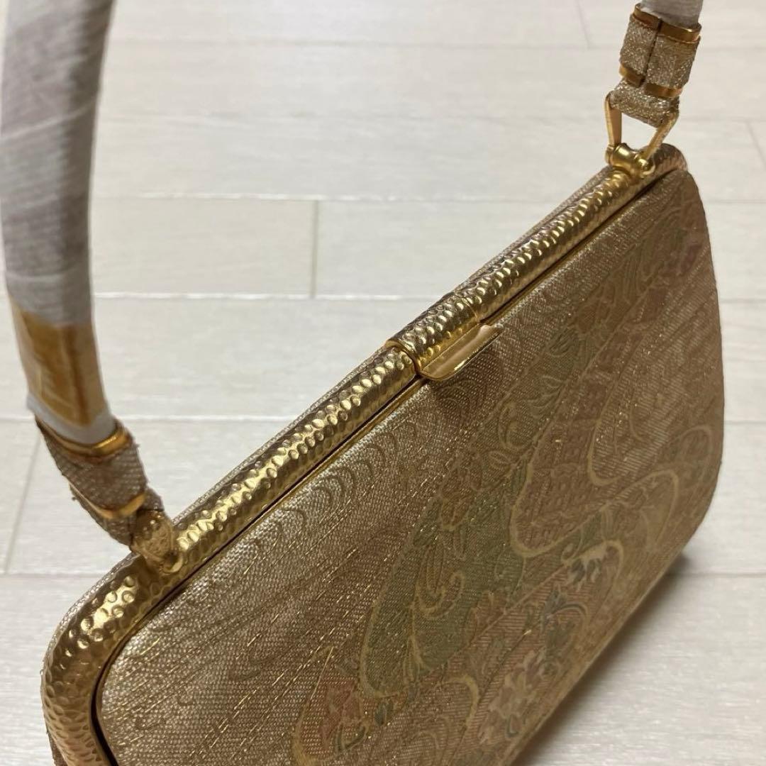 《未使用》キンワシ　草履バッグセット　ゴールド　23.5