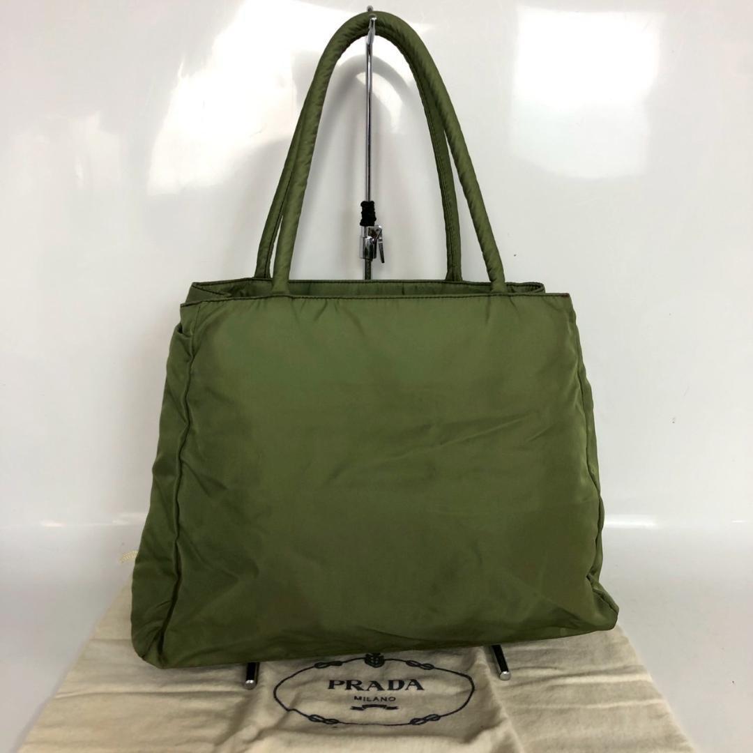 PRADA プラダ ナイロン ハンドバッグ グリーン レディース ブランド