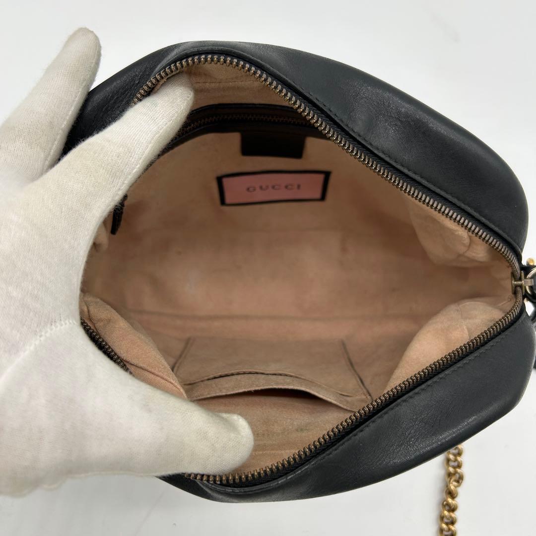 美品】グッチ GG マーモント ゴースト チェーンショルダーバッグ