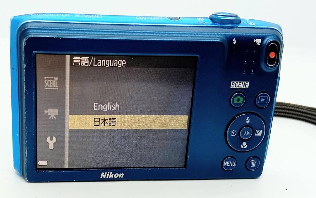デジタルカメラ NikonCoolpix S3600 Blue 20.1MP 8x Zoom