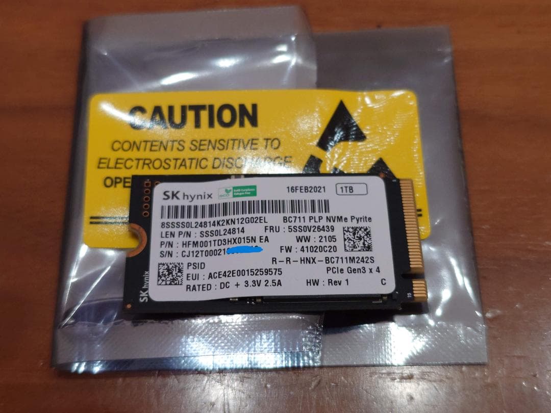 Lenovo 純正 SSD 1TB M.2 2242 SKH 片面実装 Amazon.com: Lenovo SSD 1TB M.2 2242 PCIe 4.0 Gen 4x4 NVMe Opal