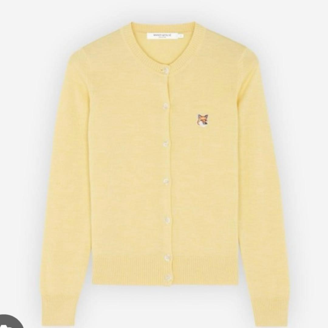 MAISON KITSUNE ソフトイエロー カーディガン MAISON KITSUNE ソフトイエロー カーディガン - メルカリ