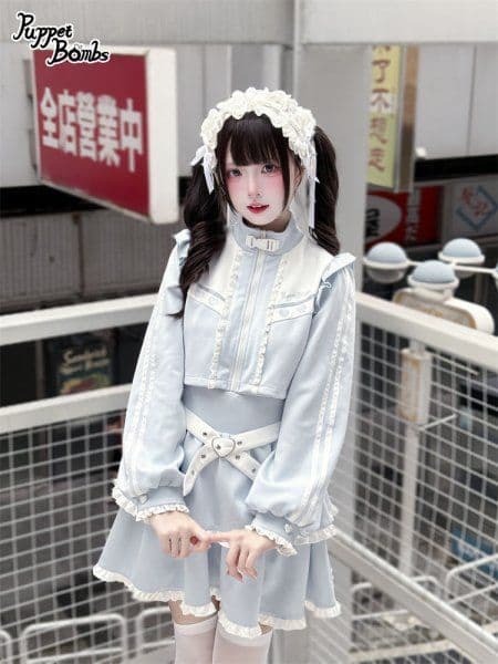 【PuppetBombs】レイヤード風フリルジャージワンピース 楽天市場】フリルたっぷりメイドジャージワンピース : 夢展望 YUMETENBO