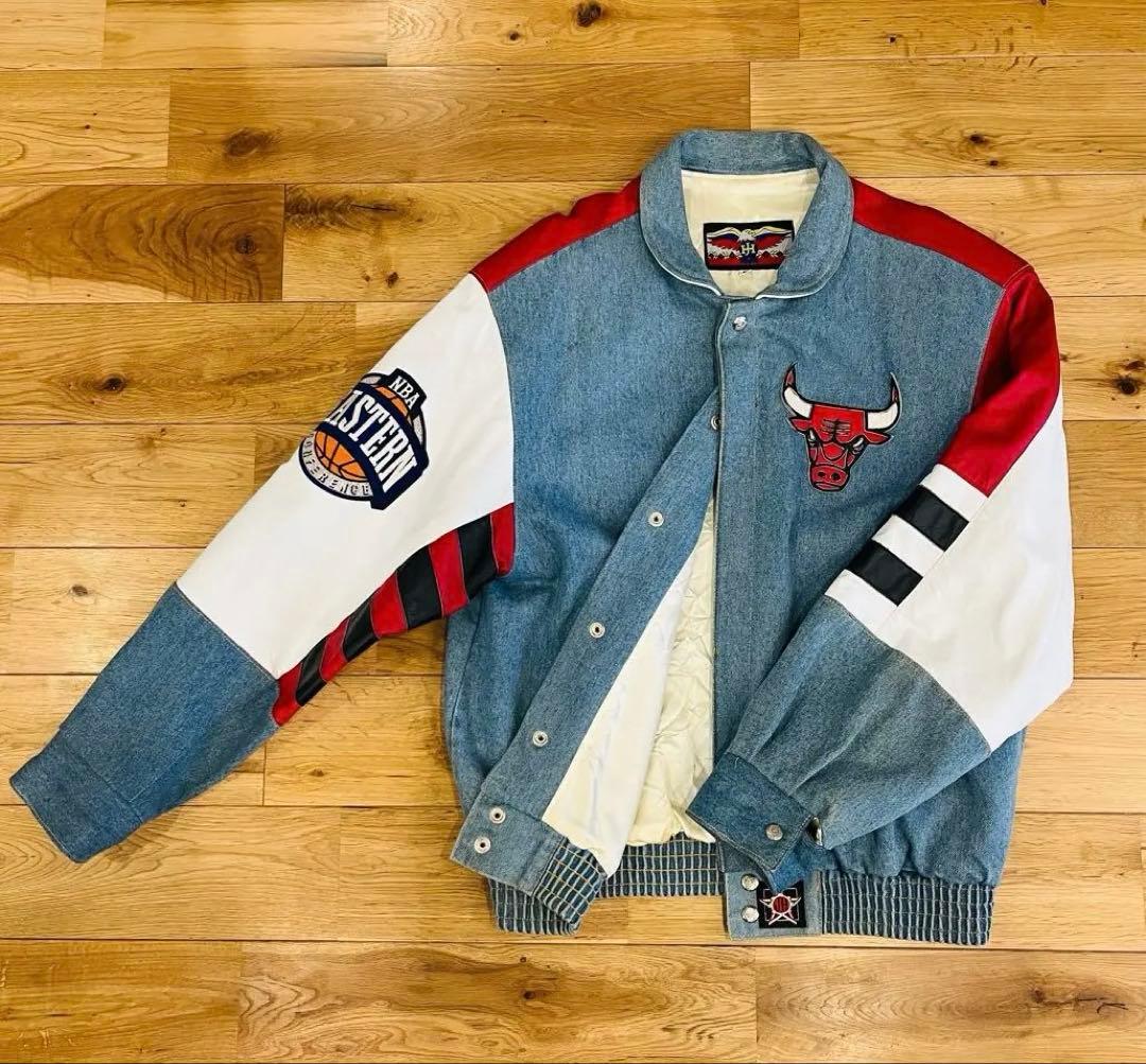 ジェフ・ハミルトン レザー＆デニムジャケット シカゴブルズ 希少品