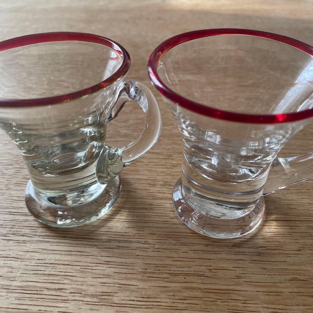 アイスクリームコップ 氷コップ 手吹きガラス アンティーク 骨董 大正