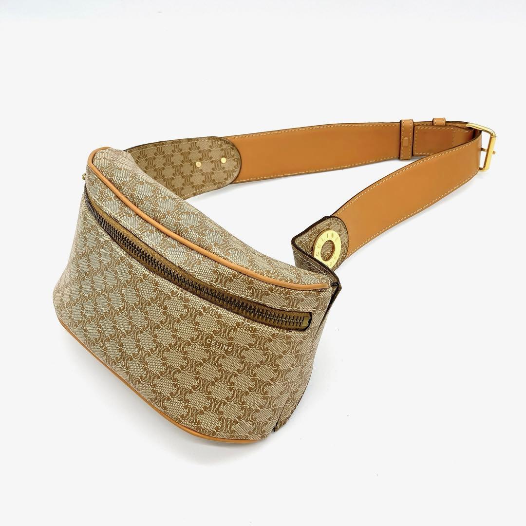 【CELINE】ボディバッグ　ウエストポーチ　マカダム柄　ゴールド金具　ベージュ 楽天市場】CELINE セリーヌ マカダム ボディバッグ ウエストポーチ