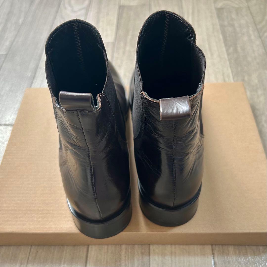 銀座かねまつ ショートブーツ サイドゴア ブラウン 38 25センチ