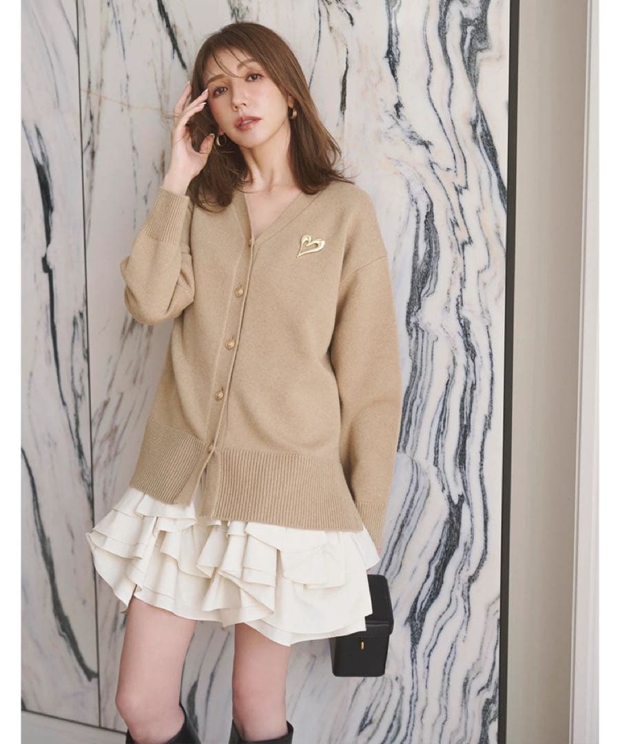 JUSGLITTY カーディガン ペプラムワンピセットArpege story - メルカリ