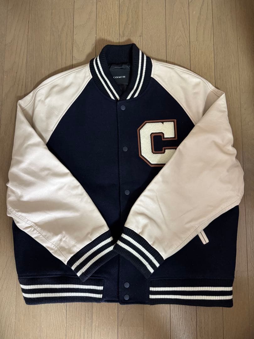 COACH スタジャン 希少サイズXLネイビー/ホワイト - メルカリ