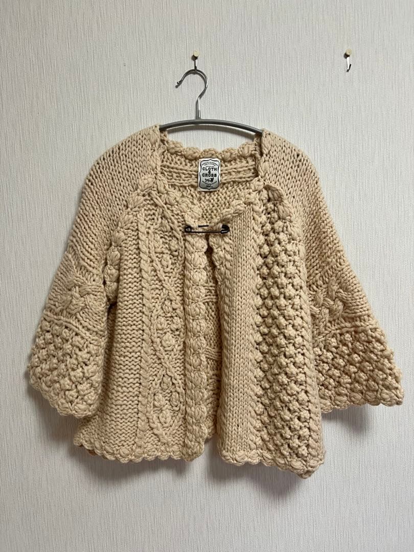 cross&clothアランハンドニットボレロ