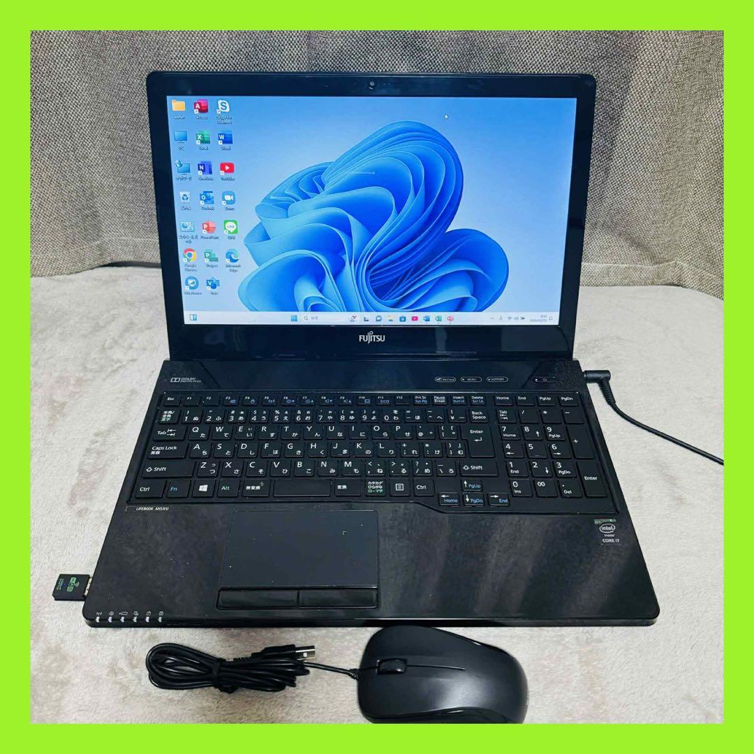 S290 FujitsuノートパソコンWEBカメラ i7メモリ8G高速Win11 - メルカリ