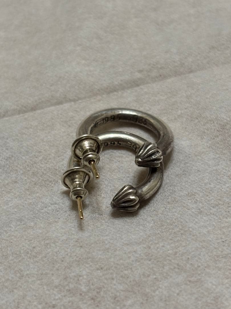 最終お値下げ！Chrom heartsプレーンフープ 両耳（misuke様専用