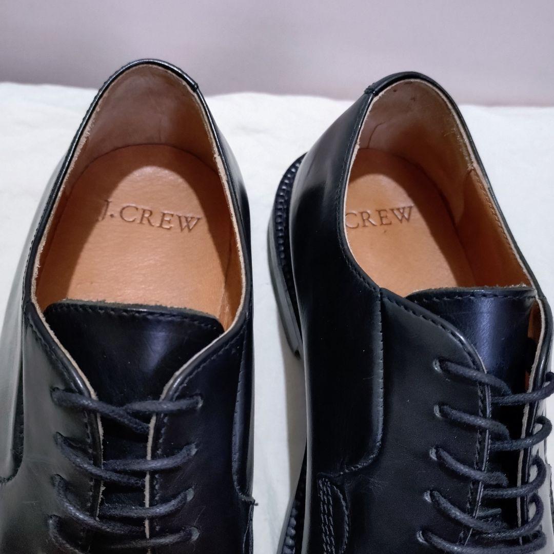 J.CREW レザーシューズ プレーントゥ ラバーソール 8 ルーマニア製