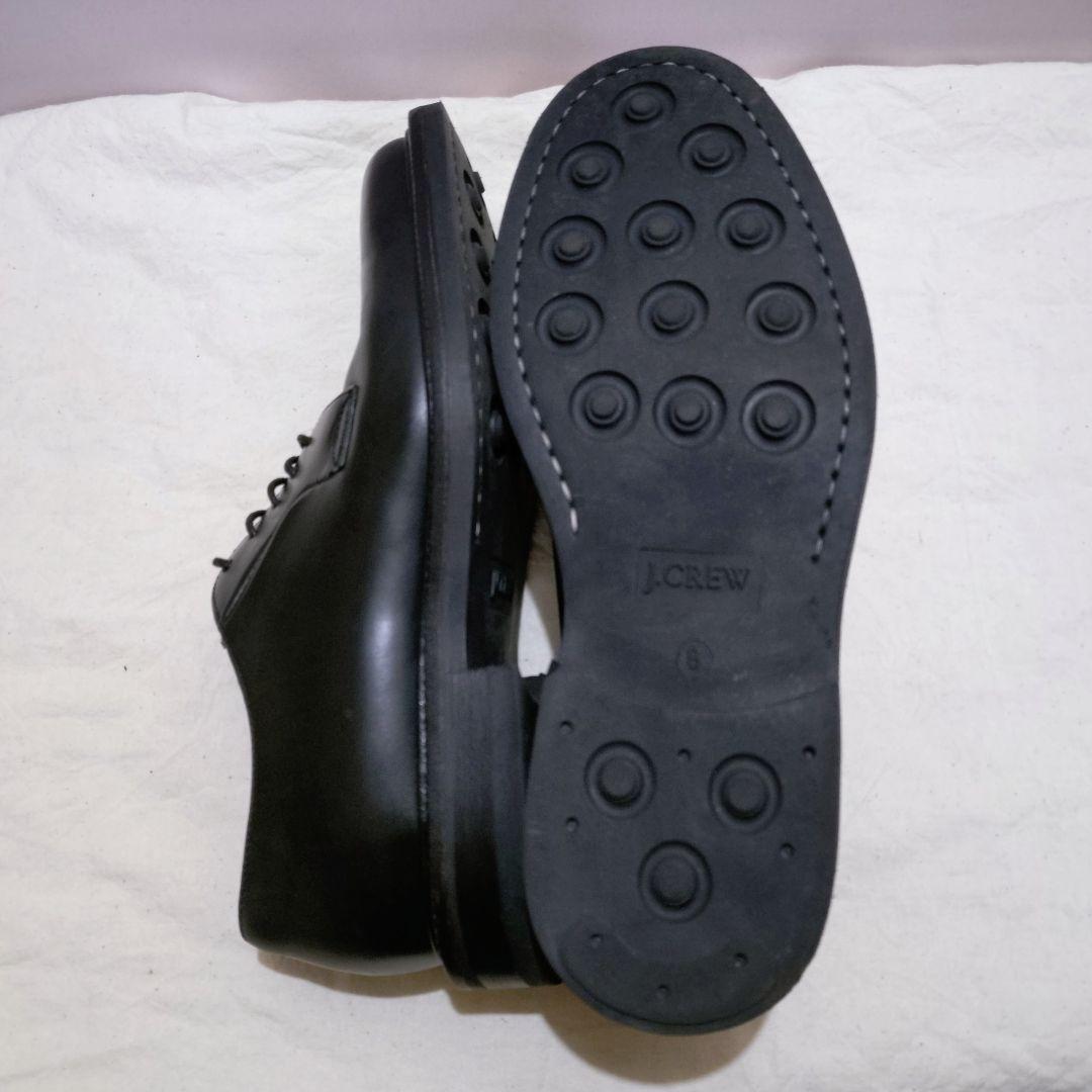 J.CREW レザーシューズ プレーントゥ ラバーソール 8 ルーマニア製