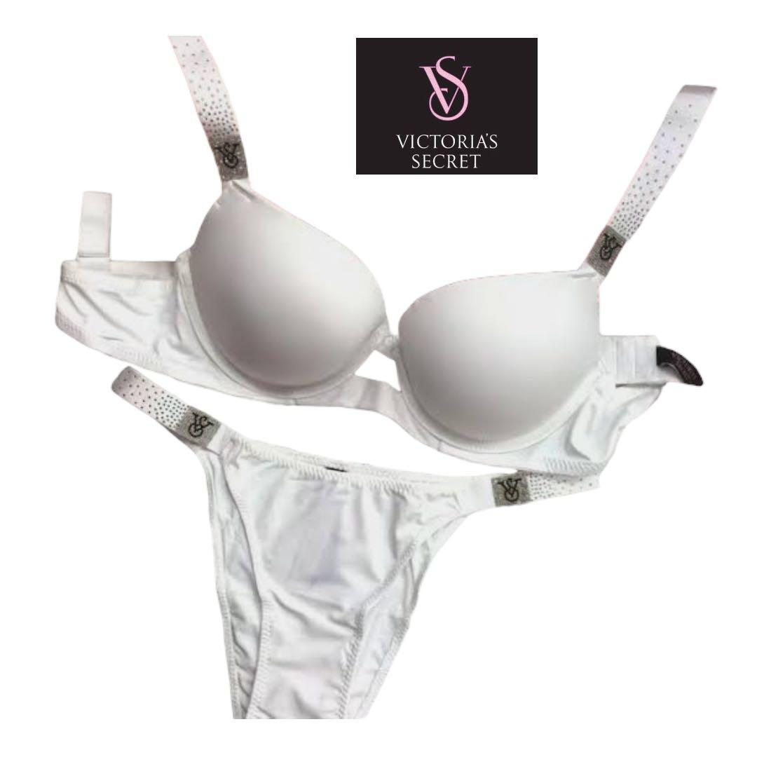 34C / M】 Victoria's Secret 黒 シャイン 上下セット - メルカリ