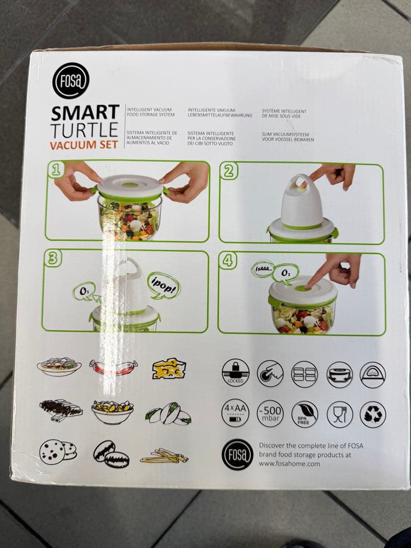 FOSA SMART TURTLE Vacuum Set 食品保存容器セット真空