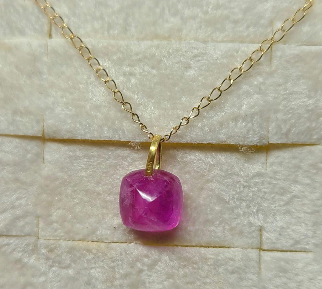 鮮やかなフューシャピンク!!☆アヤナスピネル18金ペンダントトップ☆