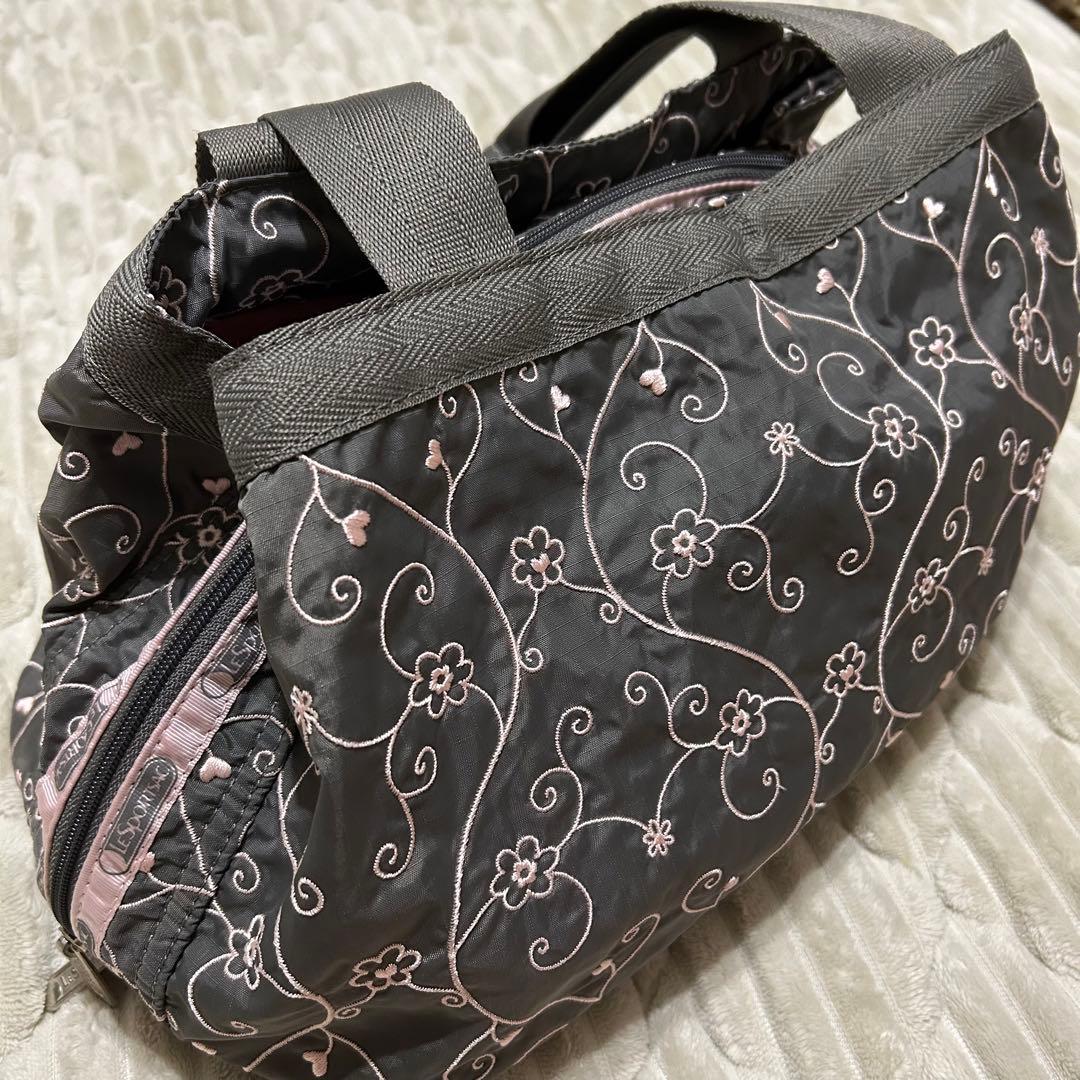 レスポートサック✨ハワイ限定 超美品 グレー ヴァイン ハンドバッグ