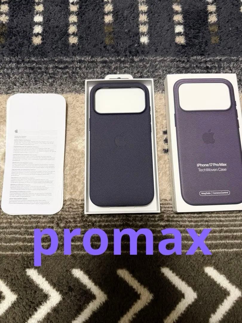 iPhone 17 Pro Max 純正テックウーブンケース【AK】 MagSafe対応iPhone 17 Pro Maxテックウーブンケース - ブラック